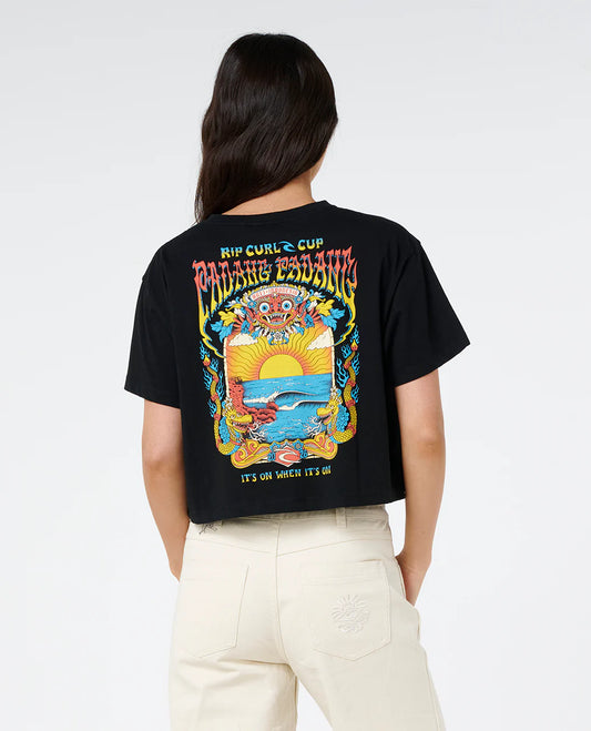 Padang Cup 26 Crop Tee - Women - Black