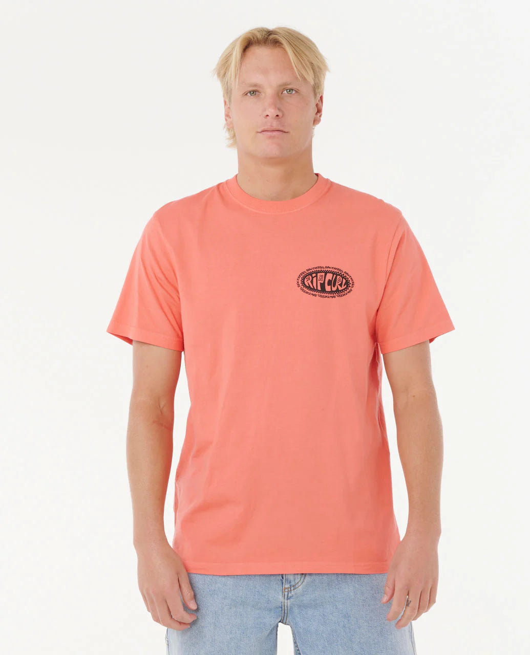 Raw Energy De Oval Tee - Rose Sky