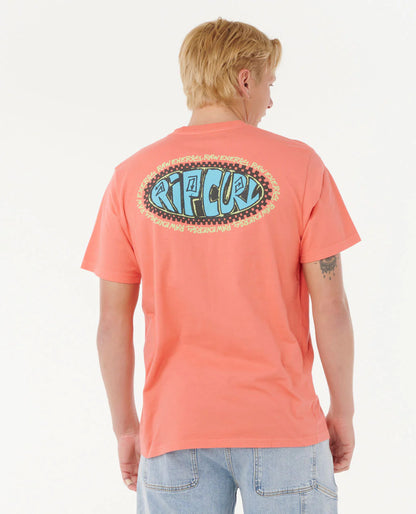 Raw Energy De Oval Tee - Rose Sky