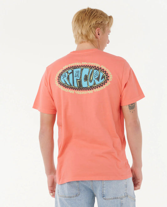 Raw Energy De Oval Tee - Rose Sky