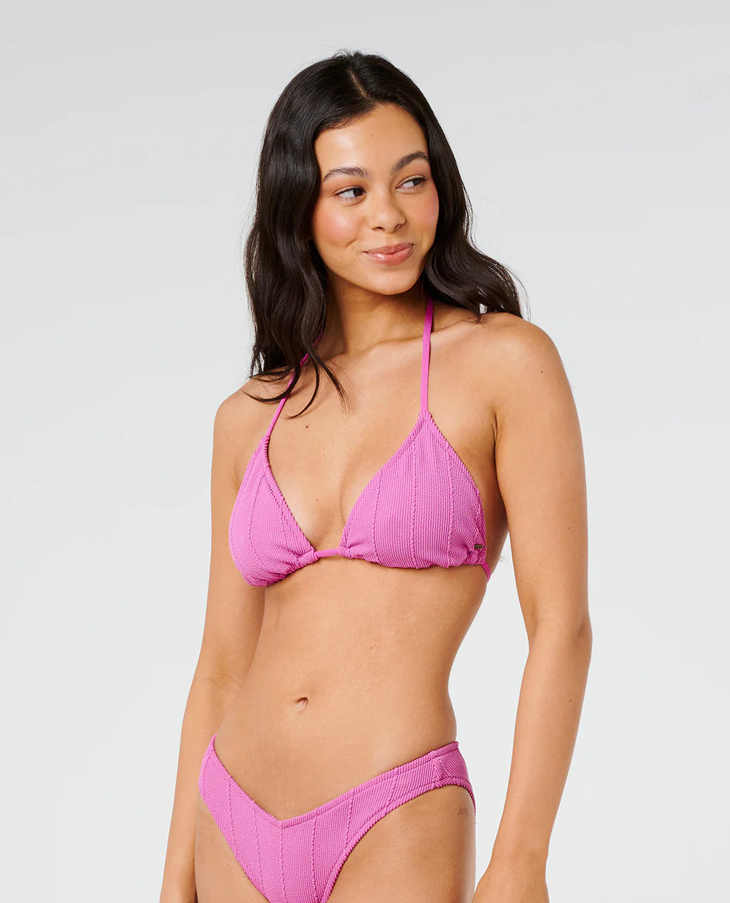 Vibe Surf Multi Fit Triangle Bikini Top - Purple Pink