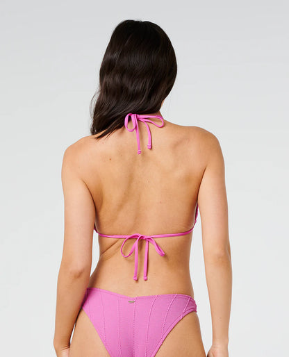 Vibe Surf Multi Fit Triangle Bikini Top - Purple Pink
