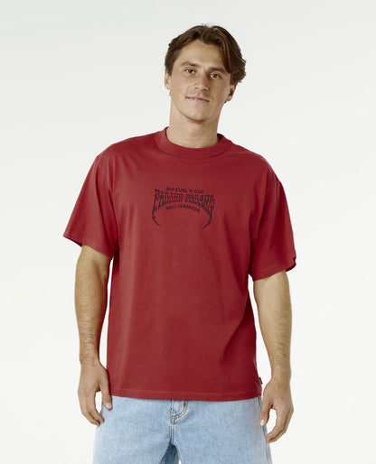 Padang Cup 26 Logo Tee - Men - Washed Red