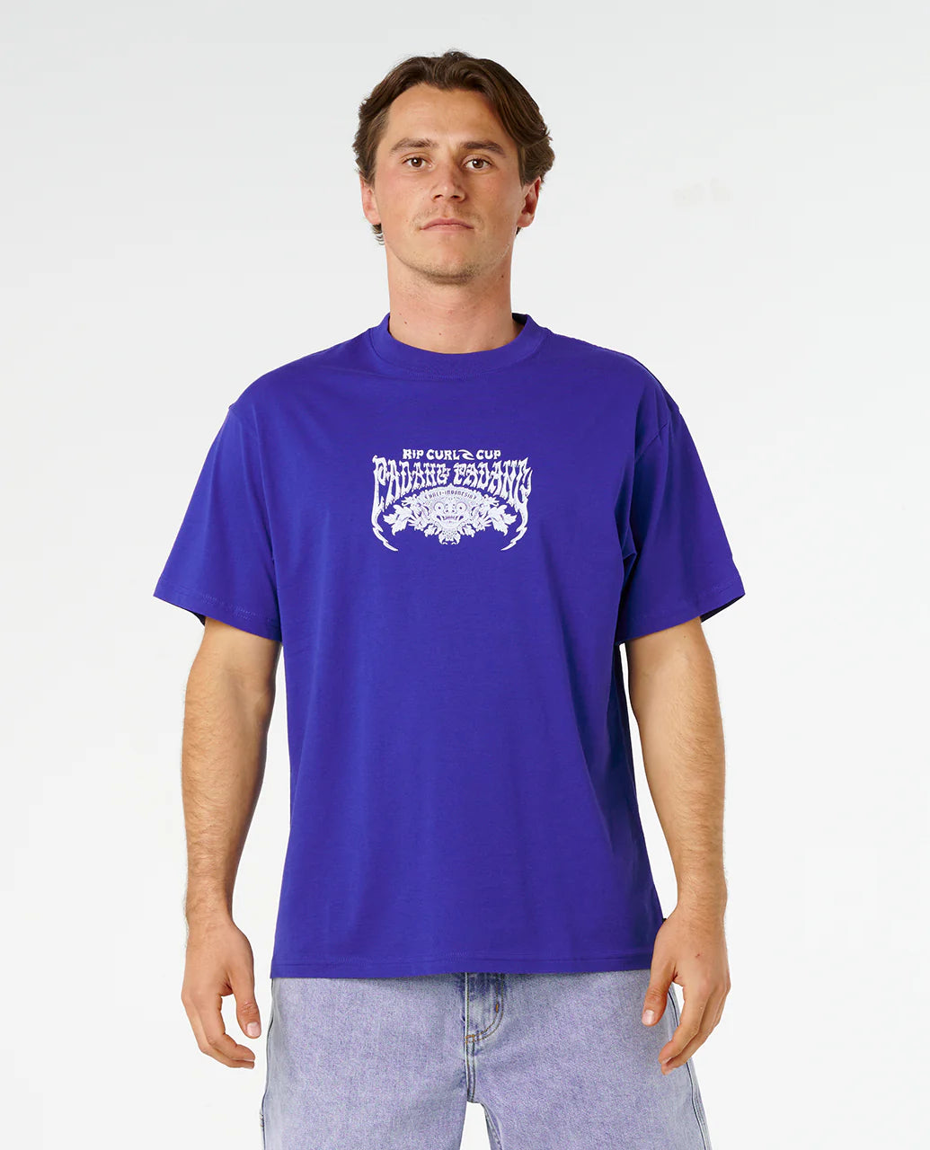 Padang Cup 26 Poster Tee - Men - Electric Cobalt