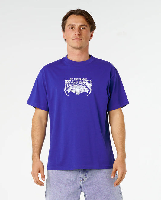 Padang Cup 26 Poster Tee - Men - Electric Cobalt