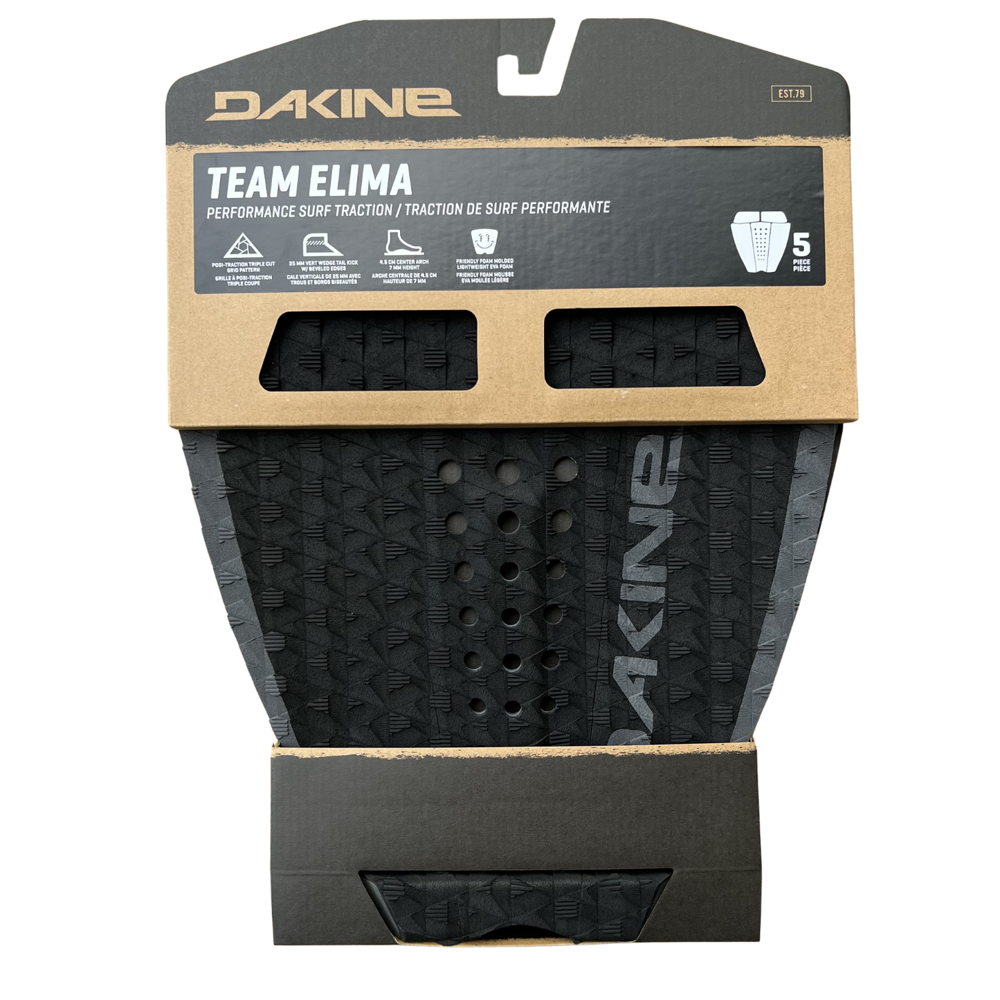 DK Team Elima Surf Traction Pad - Black/Castlerock