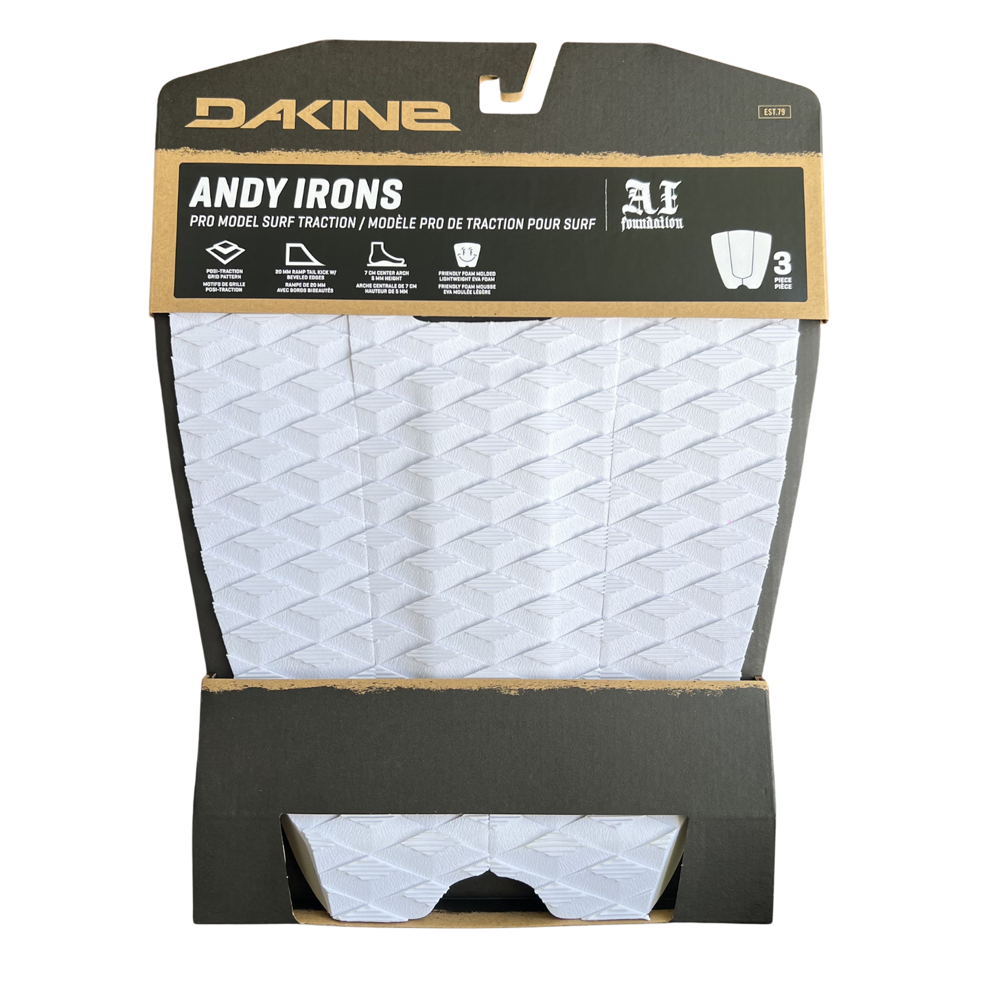 DK Andy Irons Pro Surf Traction Pad - Silver/White