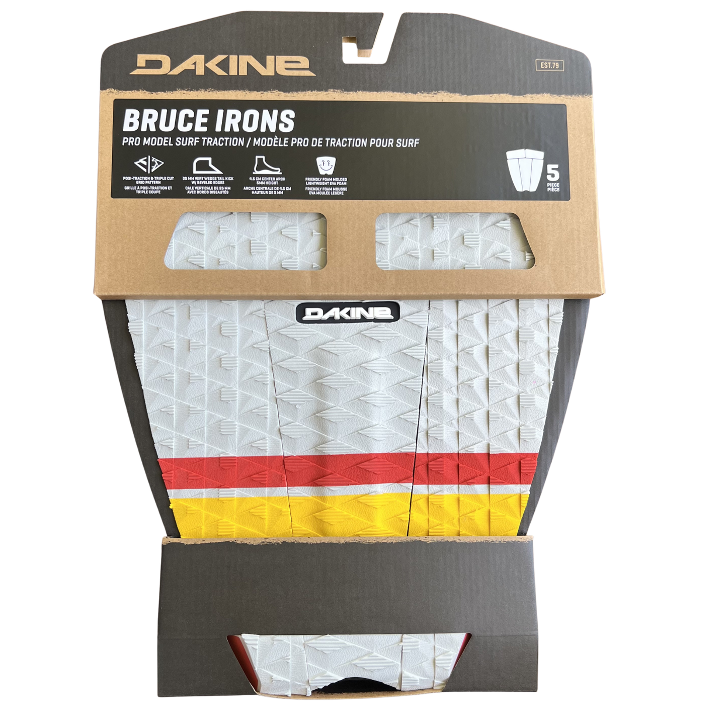 DK Bruce Irons Pro Surf Traction Pad - Grey/White