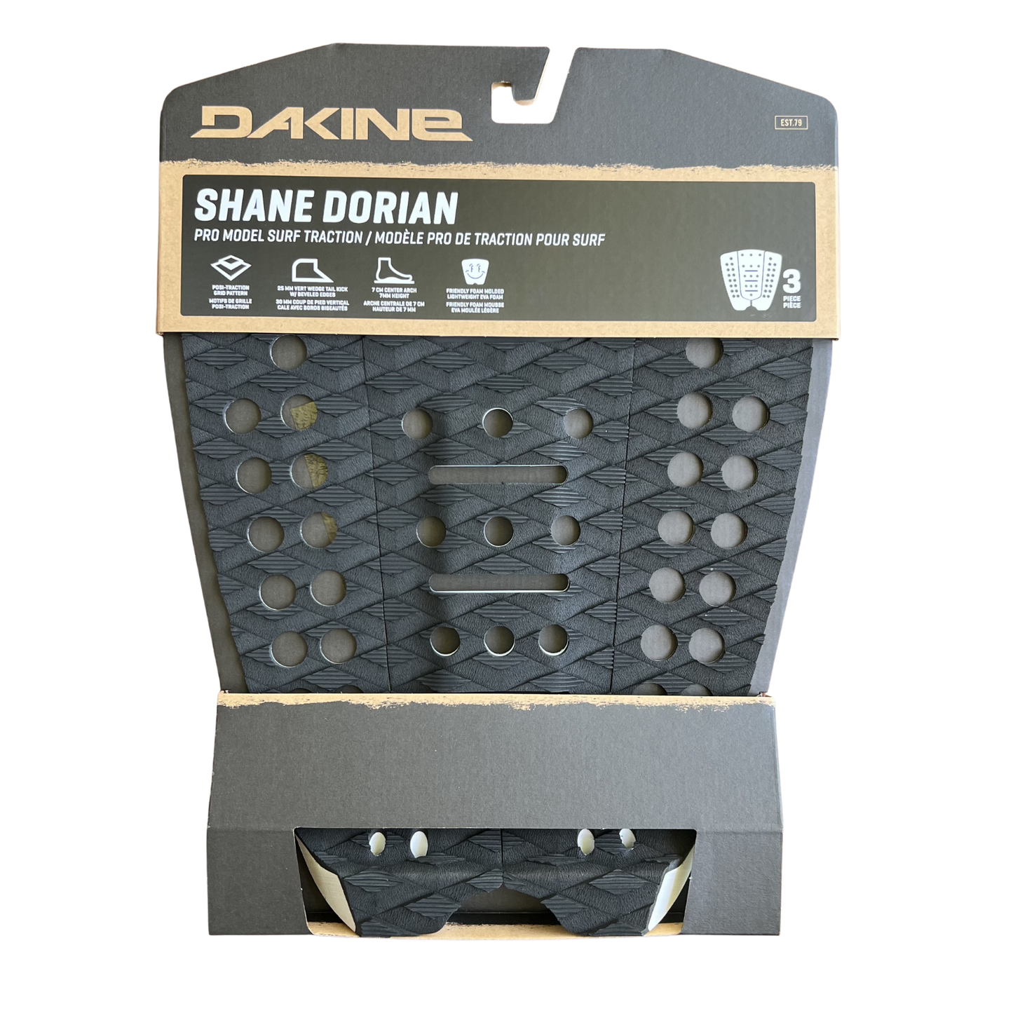 DK Shane Dorian Pro Surf Traction Pad - Black/Grey