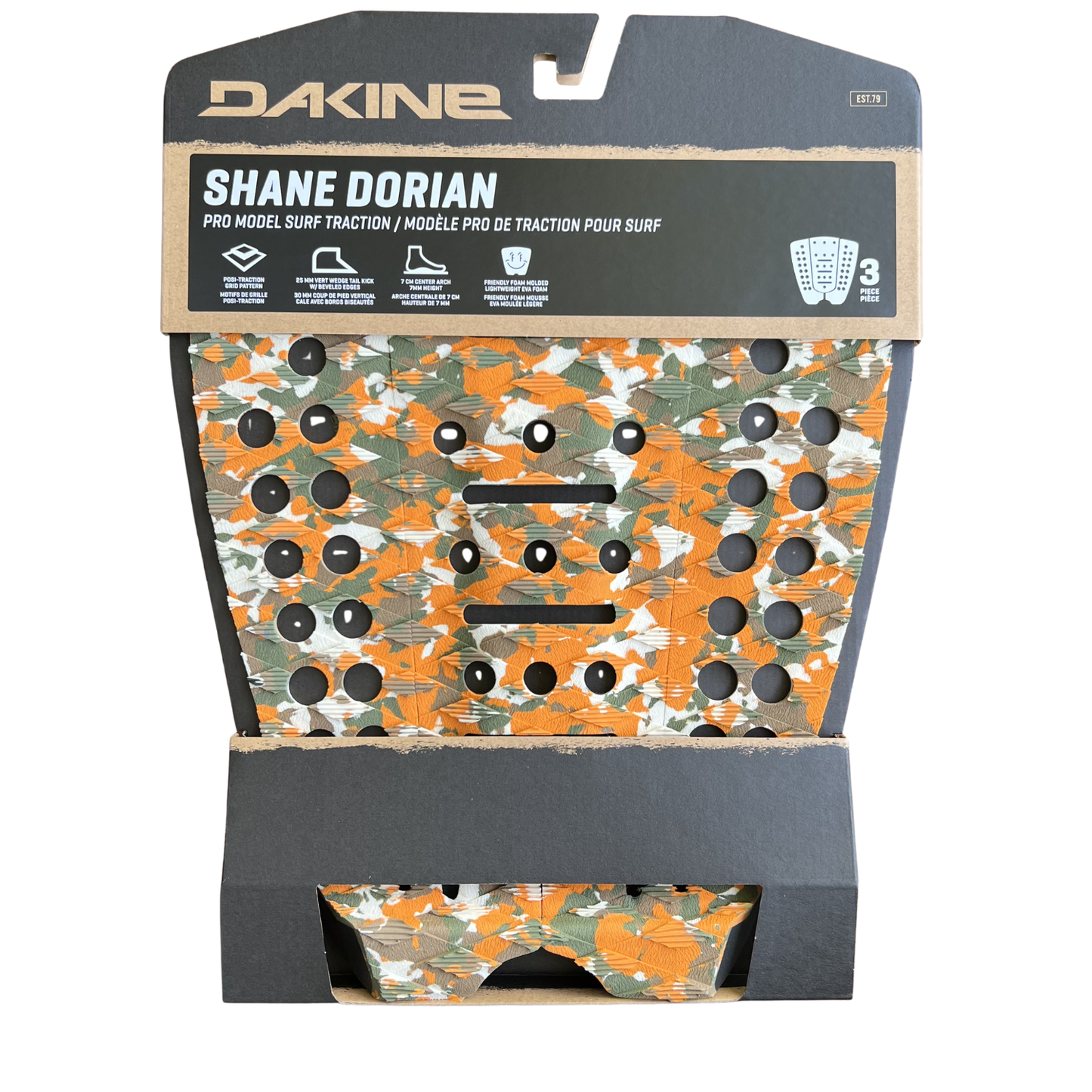 DK Shane Dorian Pro Surf Traction Pad - White/Orange