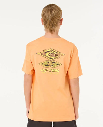 Raw Energy Dolphin Tee - Boys (8-16 years) - Mandarin Zest