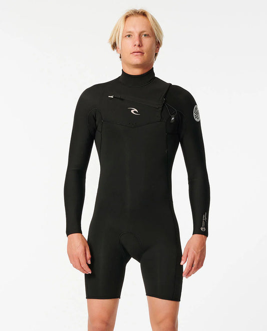 RC Dawn Patrol 2mm Long Sleeve Chest Zip Springsuit - Black