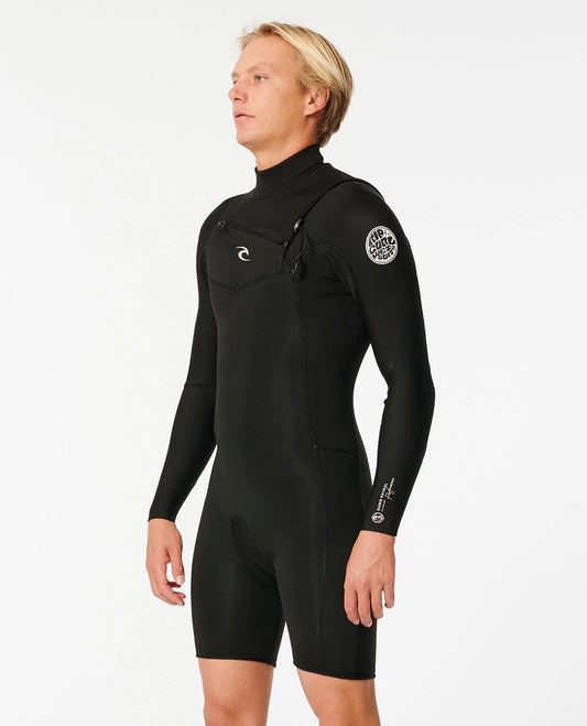 RC Dawn Patrol 2mm Long Sleeve Chest Zip Springsuit - Black