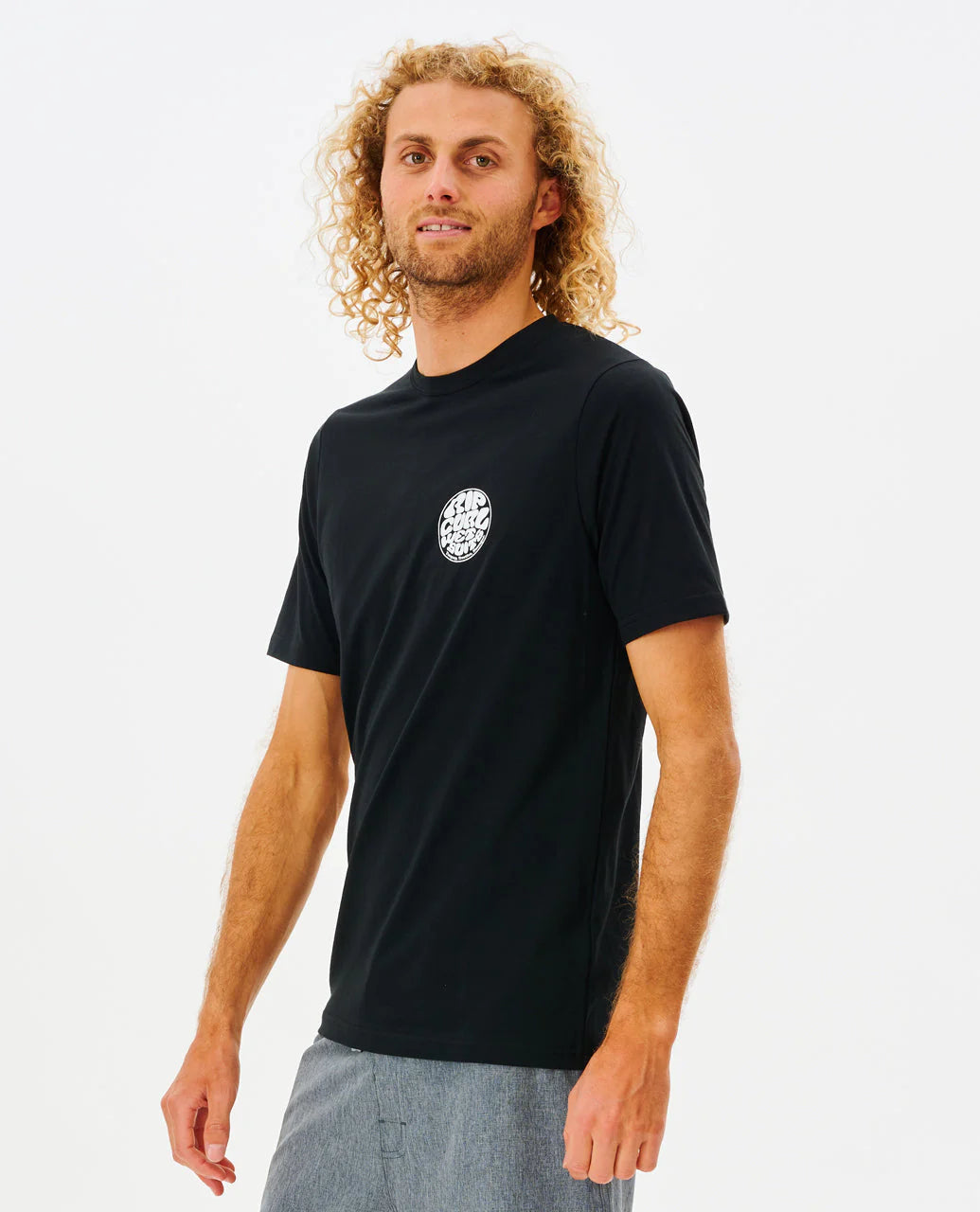 Icons Of Surf Short Sleeve UV Rashguard - Black