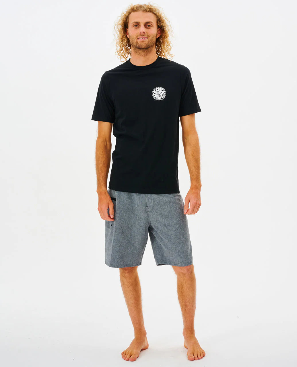 Icons Of Surf Short Sleeve UV Rashguard - Black