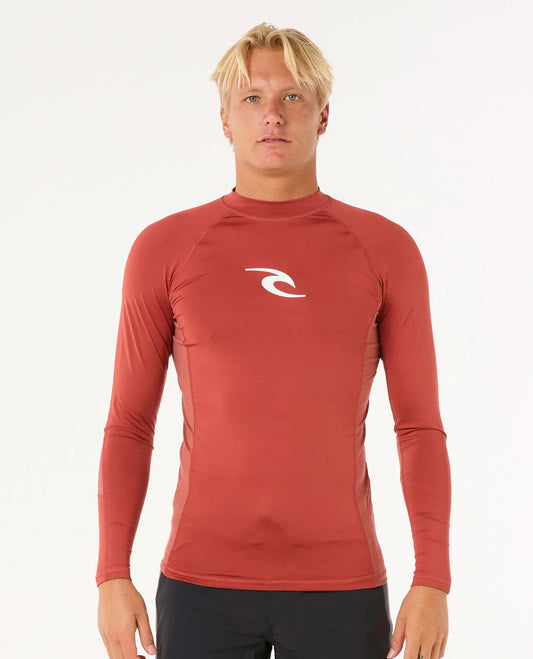 Waves UV Long Sleeve Rash Vest - Red