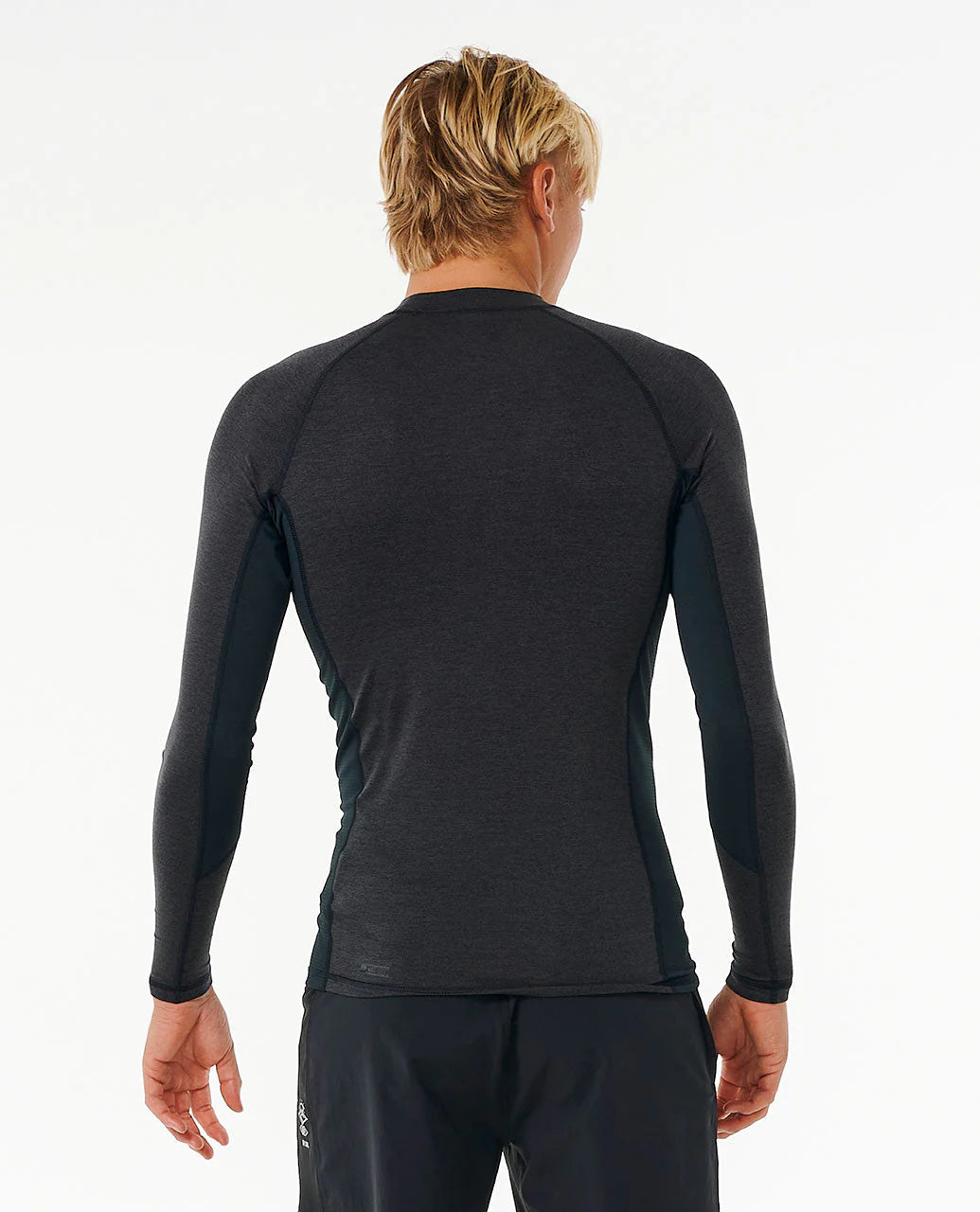 Dawn Patrol UPF Perf L/S Rash Vest - Black Marle