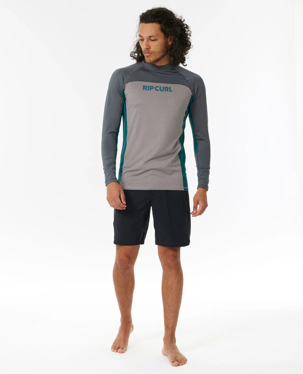 Drive UV Long Sleeve Rash Vest - Grey Marle