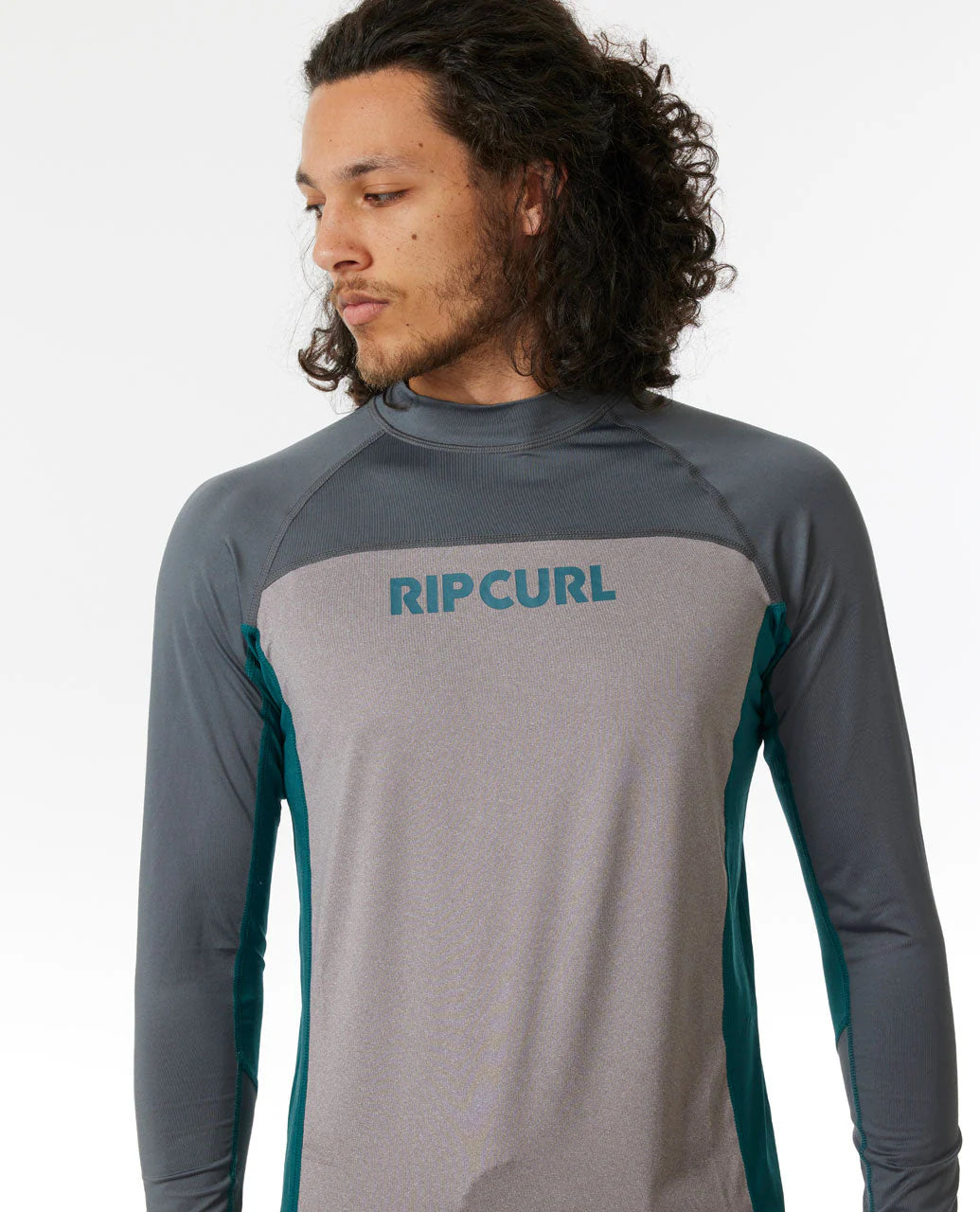 Drive UV Long Sleeve Rash Vest - Grey Marle