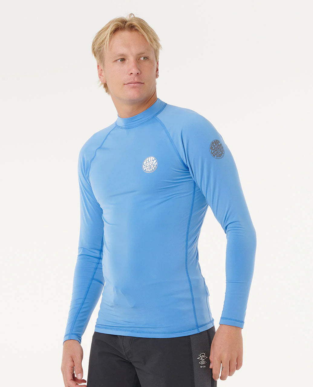 Icons UPF50+ Brushed Long Sleeve Rash Vest - Blue Gum