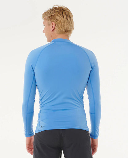 Icons UPF50+ Brushed Long Sleeve Rash Vest - Blue Gum