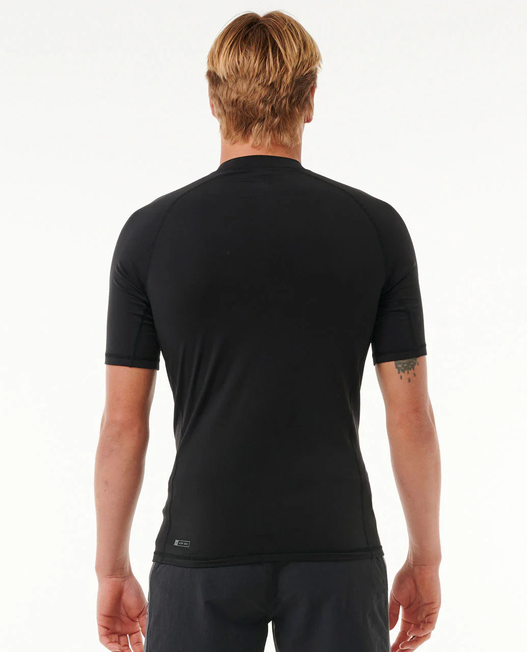 Icons UPF50+ Brushed Short Sleeve Rash Vest - Black