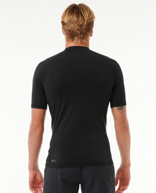 Icons UPF50+ Brushed Short Sleeve Rash Vest - Black