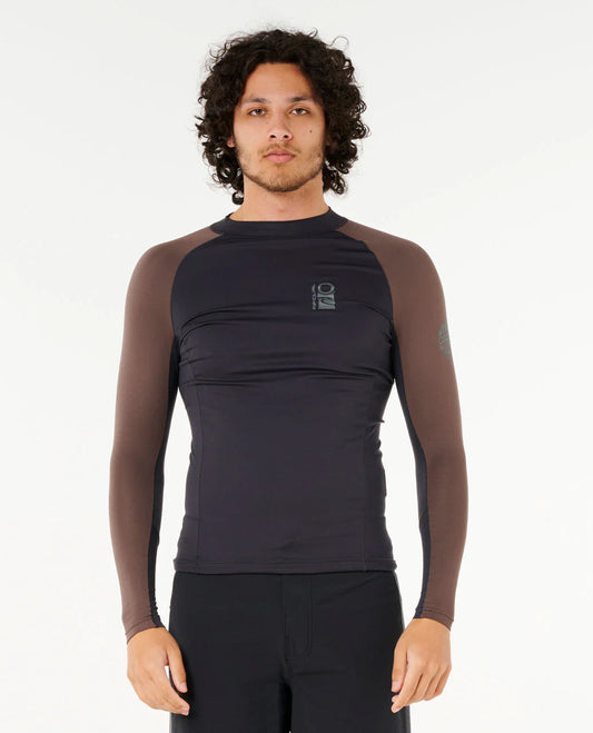 Search UPF Performance Long Sleeve Rash Vest - Rock