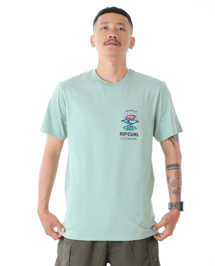 Bali Putu Surya Uluwatu Tee - Aloe