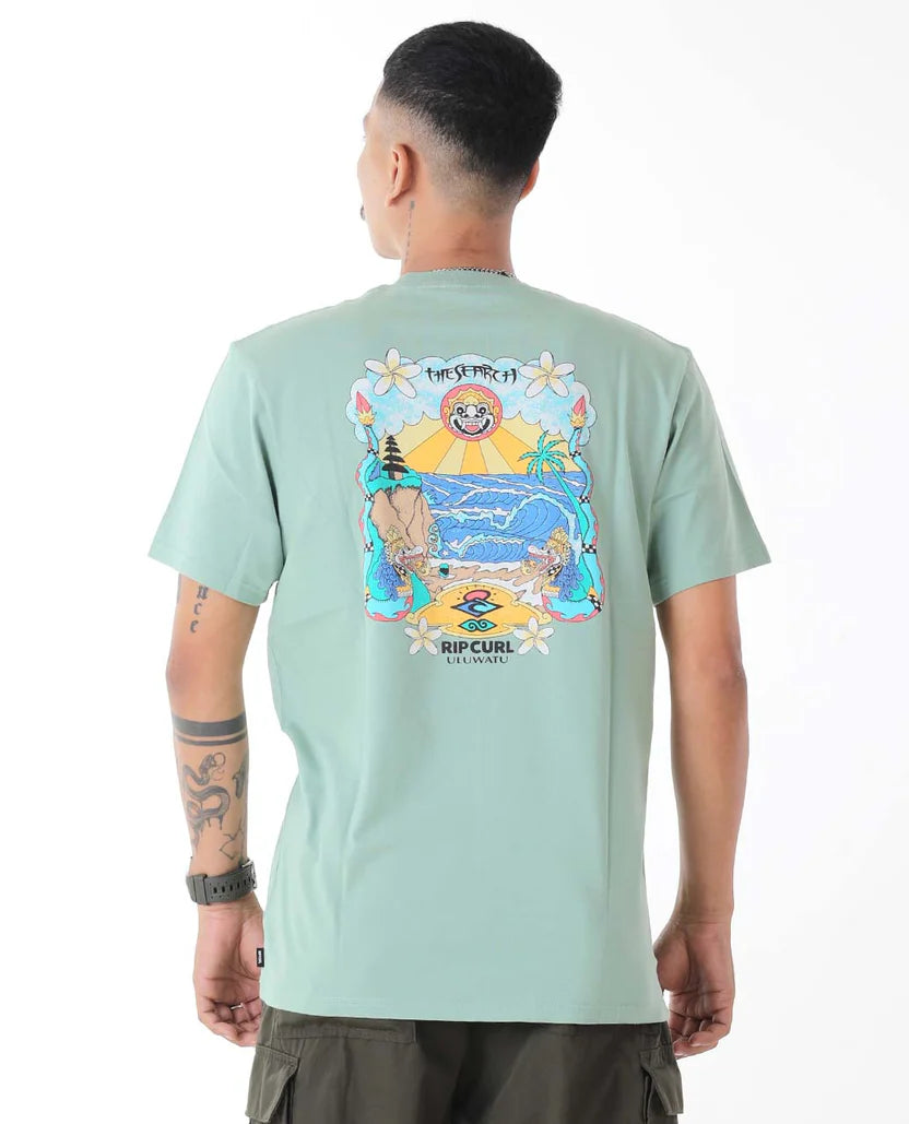 Bali Putu Surya Uluwatu Tee - Aloe