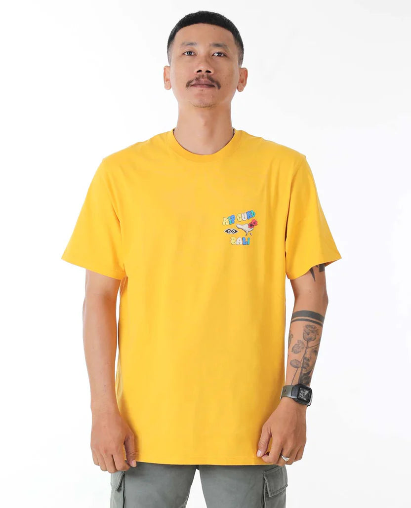 Bali Putu Surya Culture Tee - Royal Yellow