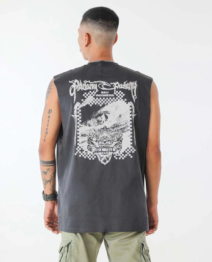 Bali 25 Muscle Tee - Washed Black