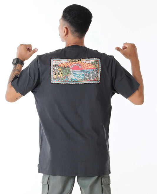 Kecak Uluwatu Desto Tee - Washed Black