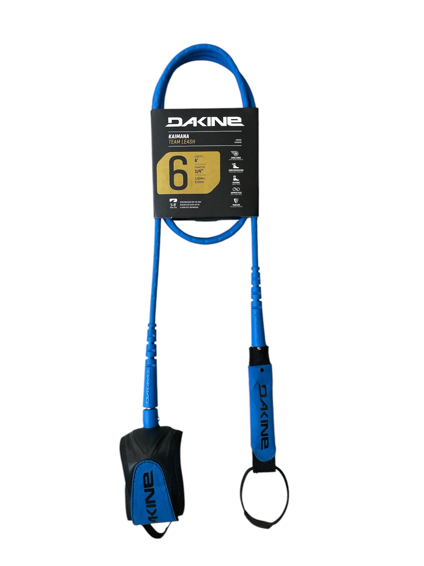 DK Kaimana Team 6' x 1/4' Surf Leash - Blue