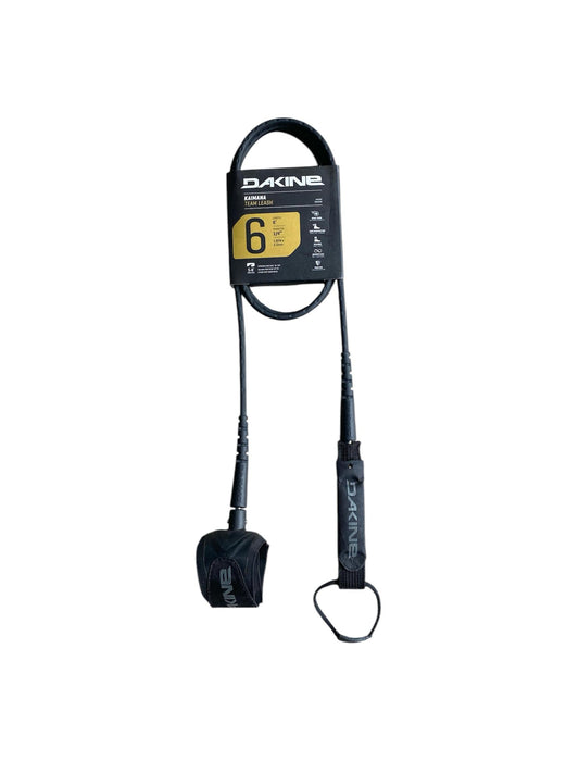 DK Kaimana Team 6' x 1/4' Surf Leash - Black/Grey