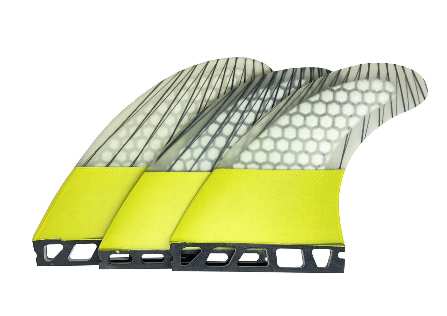 BGS Performer Future Thruster Fins - Yellow/White