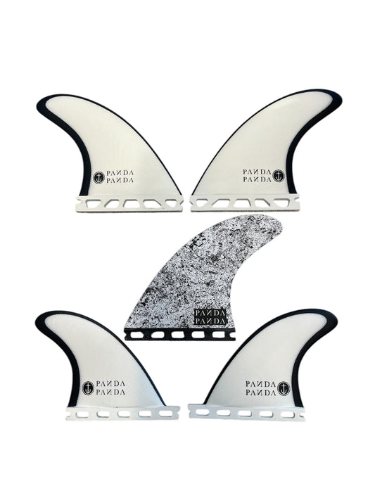 CF Panda 5 Fin Single Tab - Black/White