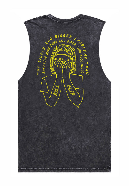 Bigger Problem Muscle Tee Men  - Blackwash