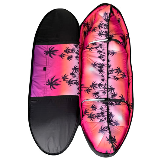PalmBayBali The Ultimate Impact Triple Boardbags - Pink/Palmtree