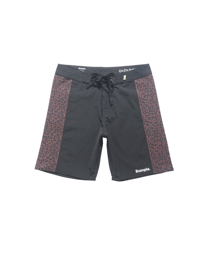 Rutopia Leopard Print Boardies Men - Black