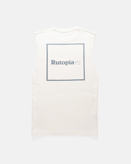 Rutopia Box Icon Logo Muscle Men - White