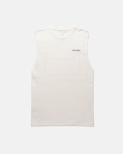 Rutopia Box Icon Logo Muscle Men - White