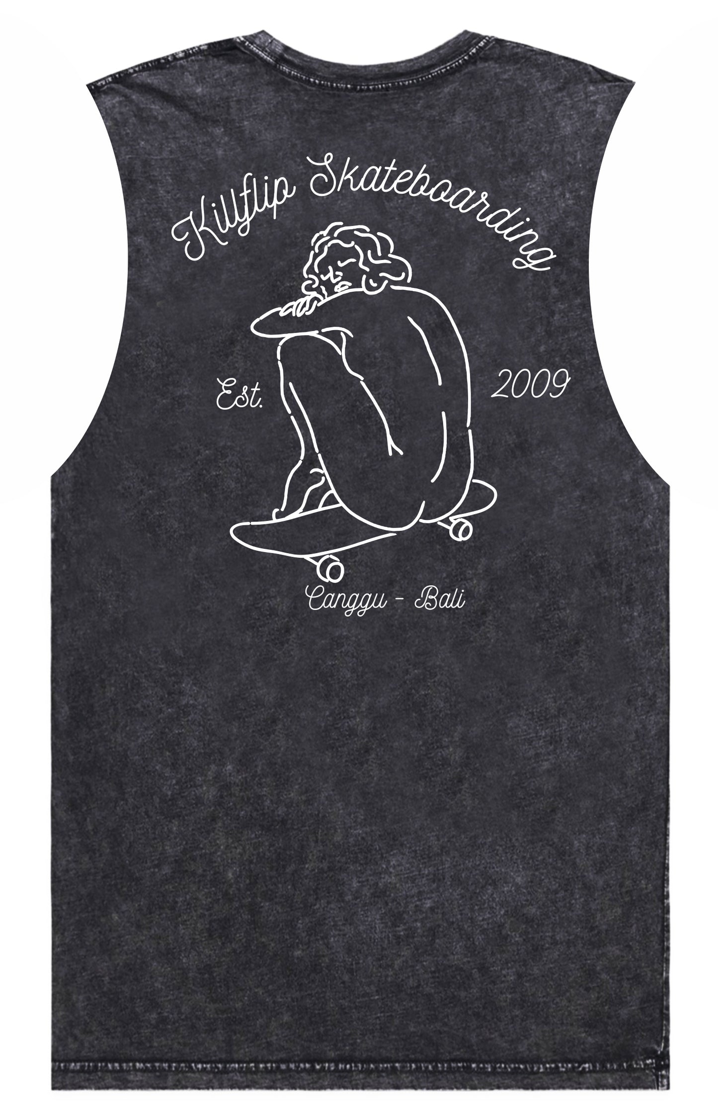 Canggu Skate Muscle Tee Men - Blackwash
