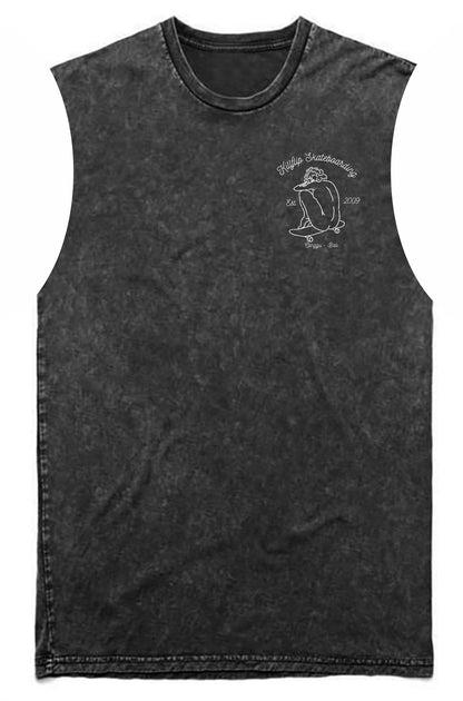 Canggu Skate Muscle Tee Men - Blackwash