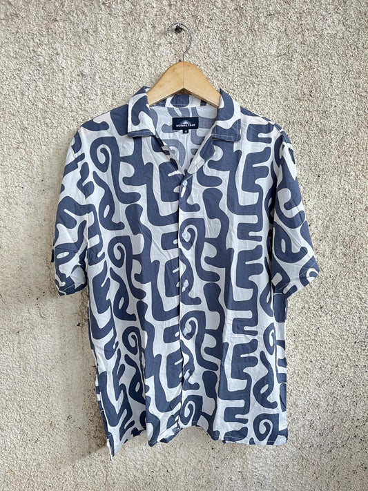 Wearsly Cow Abstarct Grey Shirt