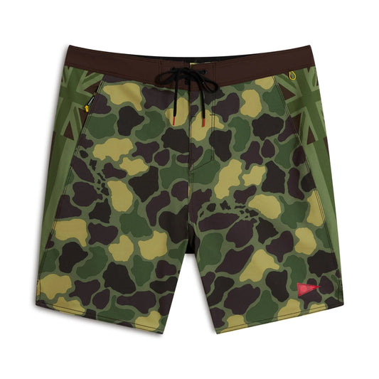 F1 Pro Hawaii Camo Boardshort - Tropic Green Camo