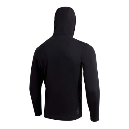 Florence Airtex Long Sleeve Hooded Shirt - Black