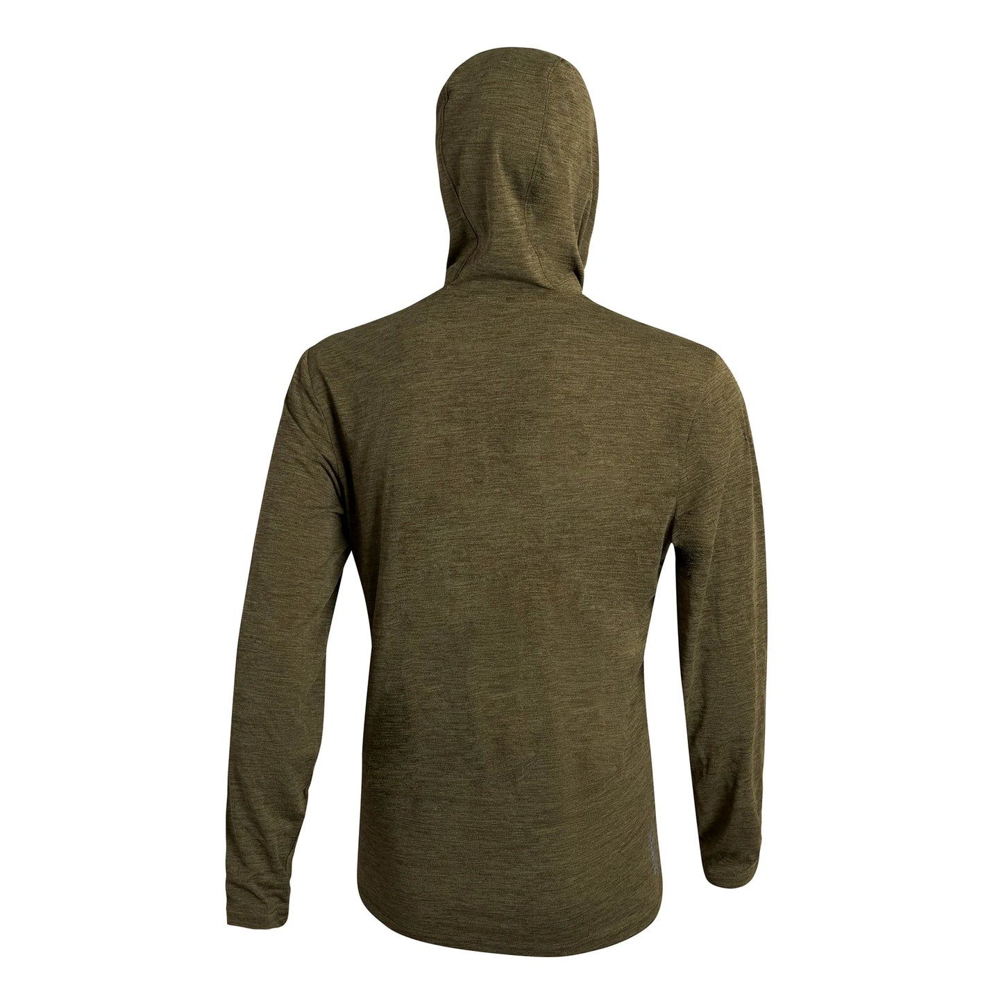 Florence Airtex Long Sleeve Hooded Shirt - Heather Burnt Olive
