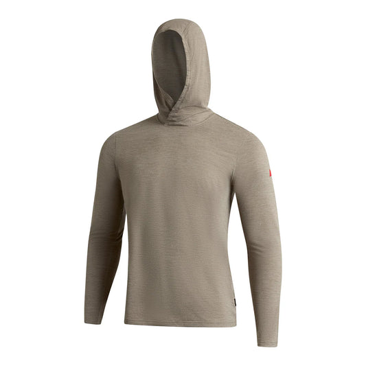 Airtex Long Sleeve Hooded Shirt - Heather Vintage Khaki