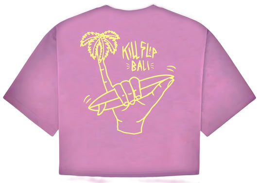 Hang Crop Tee Women - Purplewash